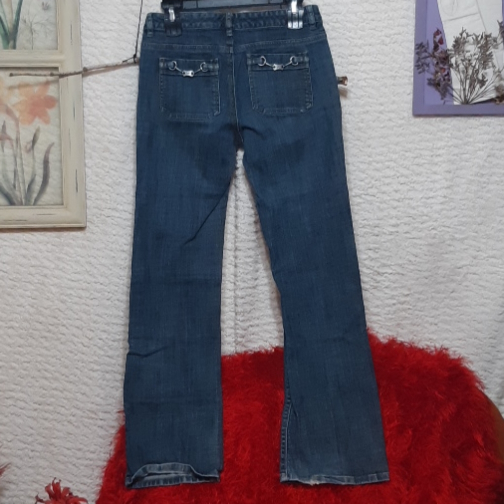 MK Michael Kors Womens Jeans sz 4 B22 Metal back pocket logo - Picture 3 of 15